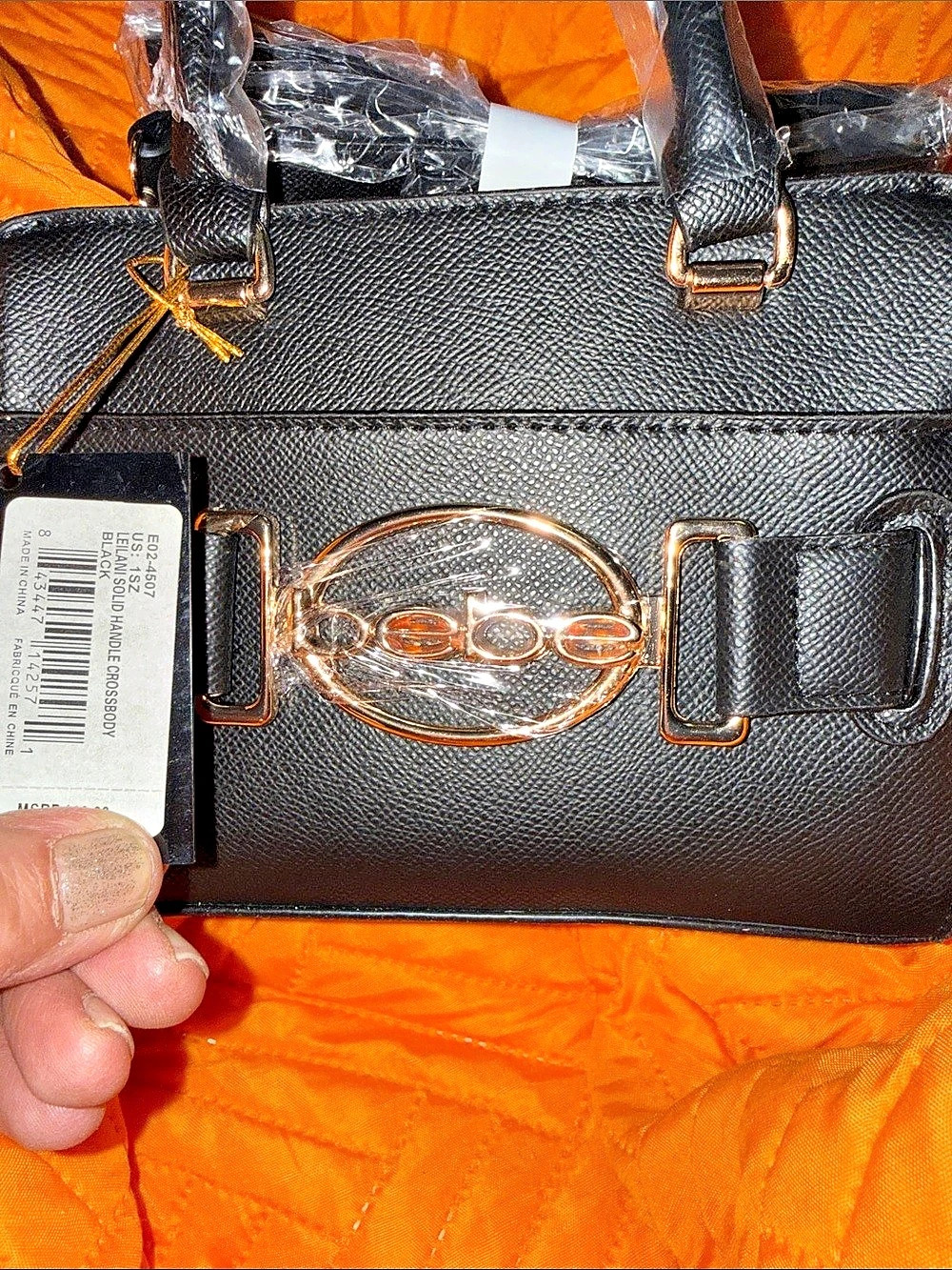 Bebe Black Satchel NWT